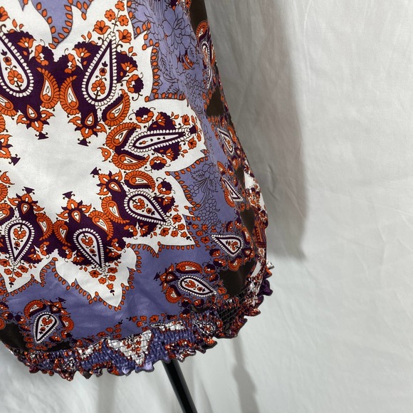 Takara Key Hole Back Beaded Collar Paisley Halter Top Sz S - Picture 5 of 8